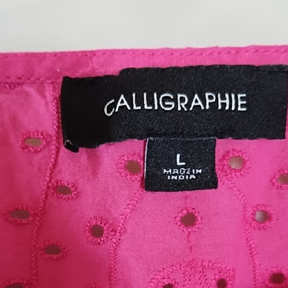 Elegant Pink Eyelet Blouse - Picture 2 of 4